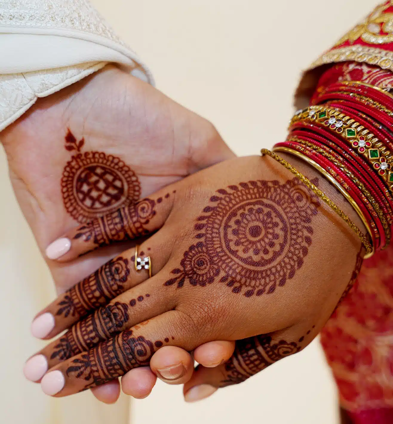 Henna hands on wedding day