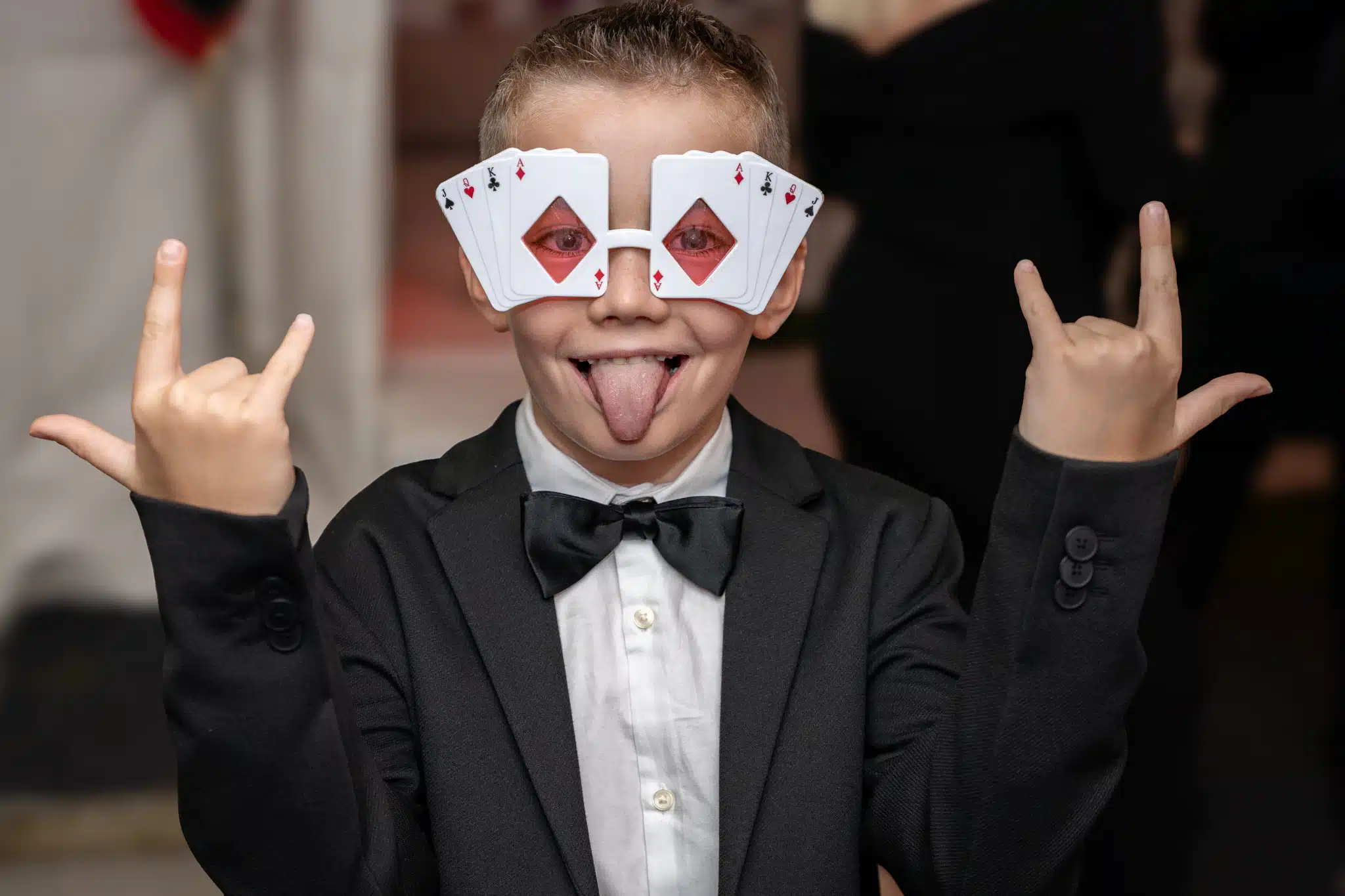 little boy at 21st birthday party