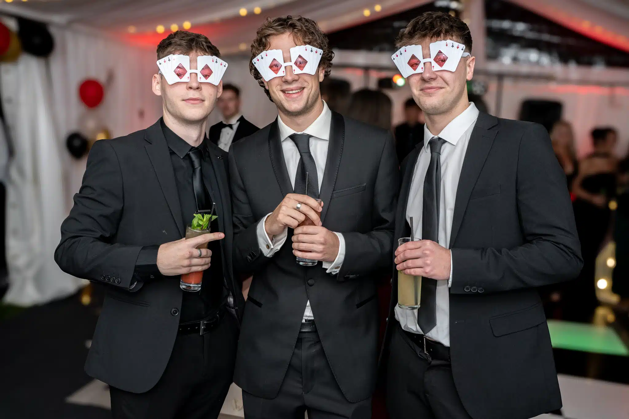 men at 21st Birthday Party