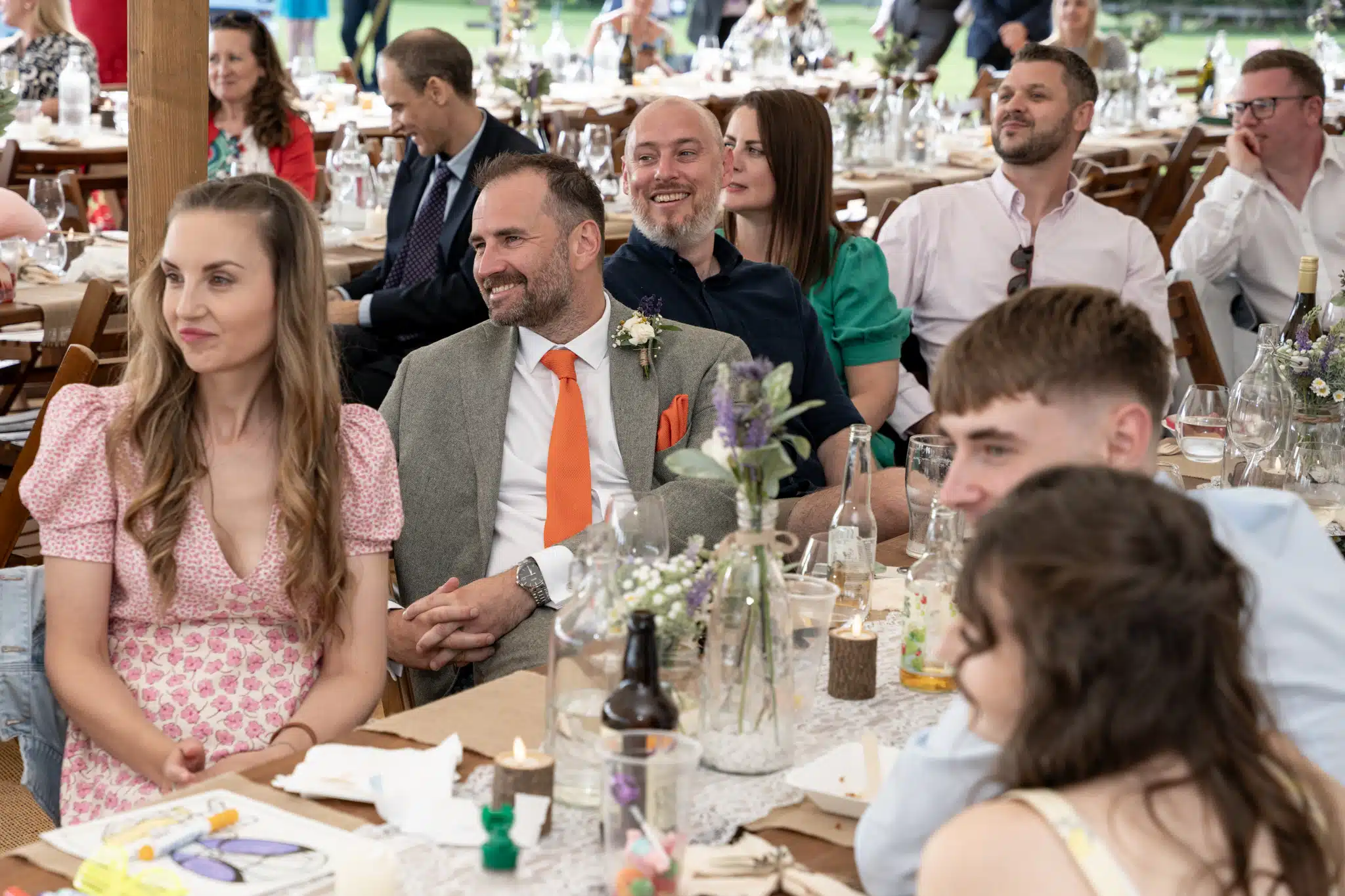 Bride and groom walking through Milton Keynes park – natural wedding photographer Milton Keynes