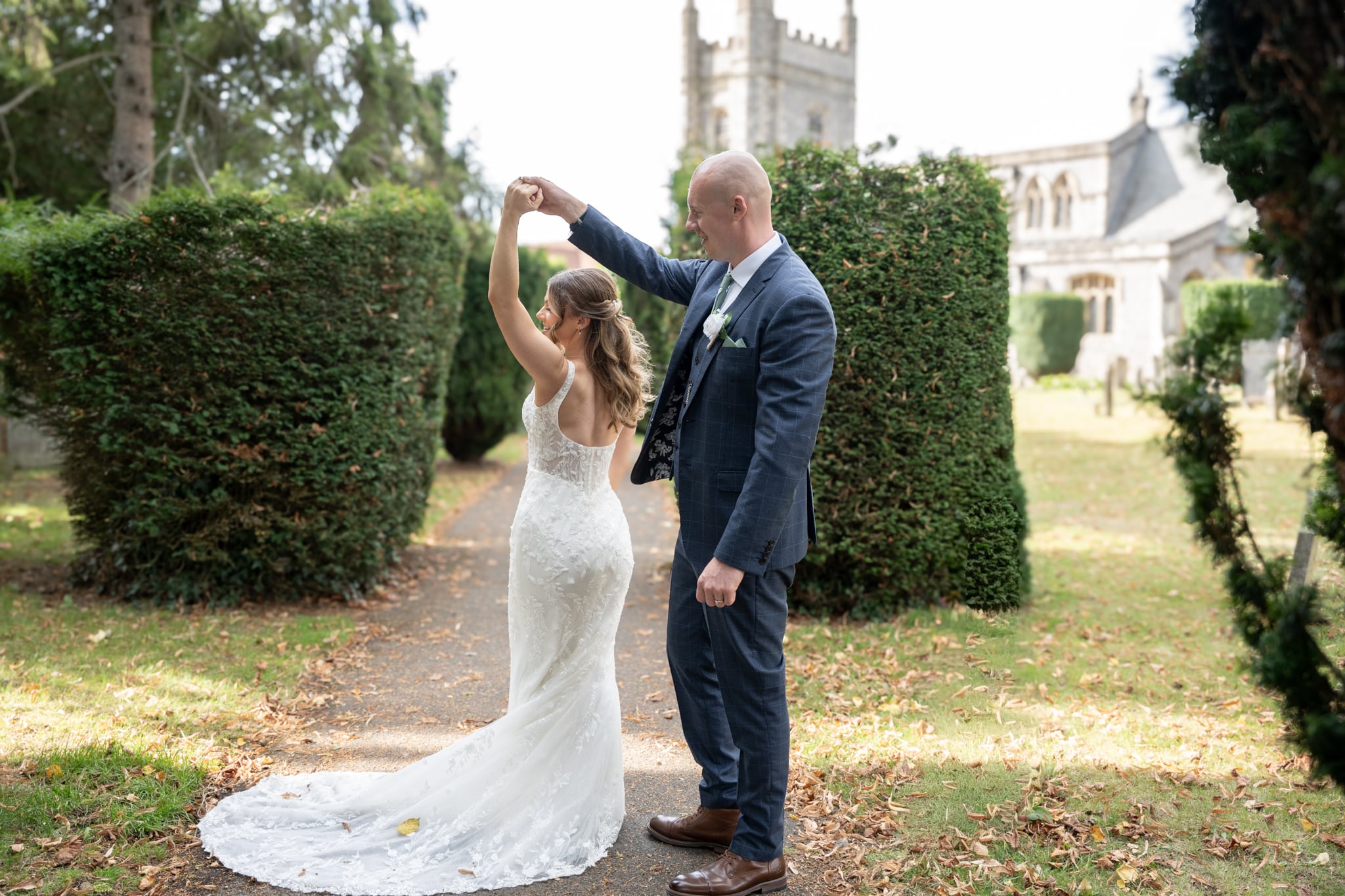 bride and groom dancing at beaconsfield registry office Beaconsfield Registry Office